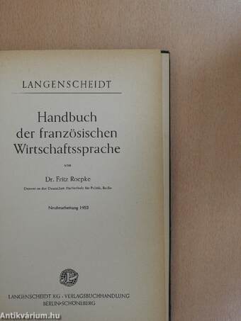 Handbuch der französischen Wirtschaftssprache