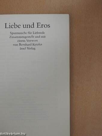 Liebe und Eros