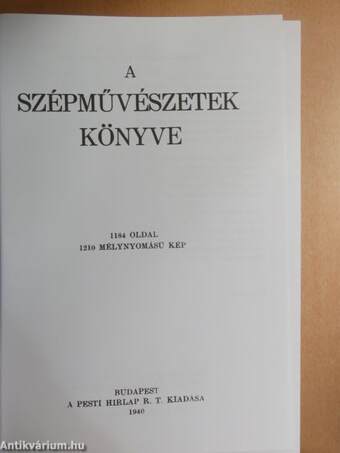 A szépművészetek könyve