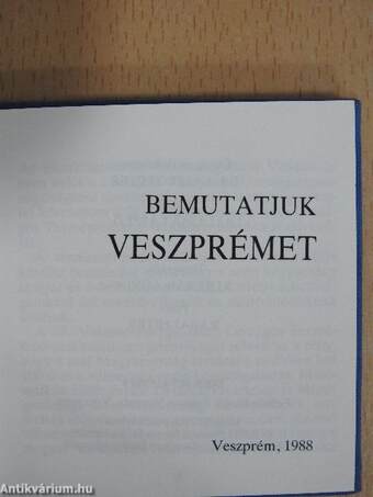 Bemutatjuk Veszprémet (minikönyv)