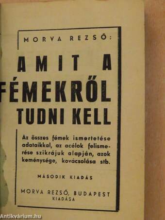 Amit a fémekről tudni kell