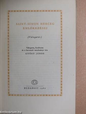 Saint-Simon herceg emlékezései