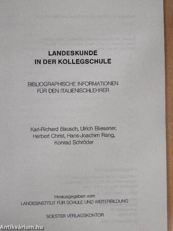 Landeskunde in der Kollegschule