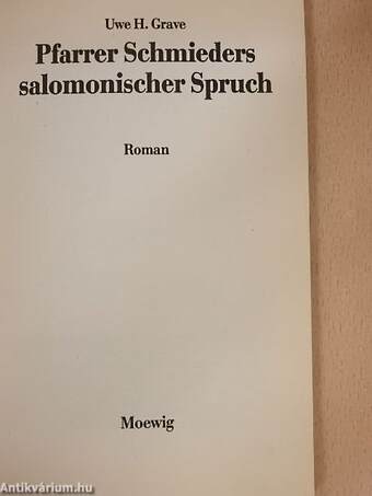 Pfarrer Schmieders salomonischer Spruch