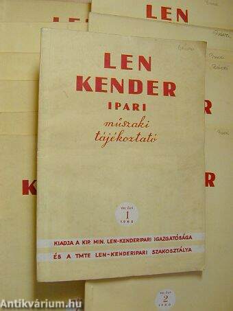 Len, Kender Ipari Műszaki Tájékoztató 1960. január-december