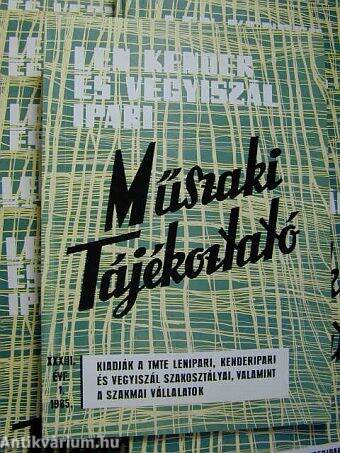 Len, Kender és Vegyiszál Ipari Műszaki Tájékoztató 1985. (nem teljes évfolyam)