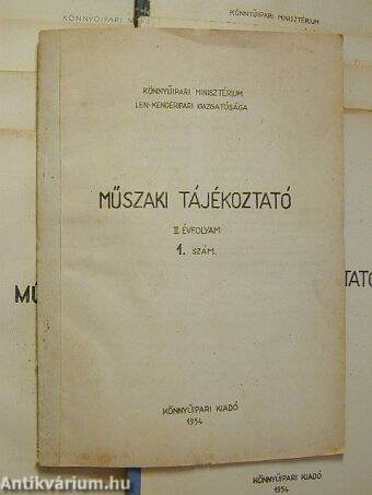 Műszaki Tájékoztató 1954. (nem teljes évfolyam)