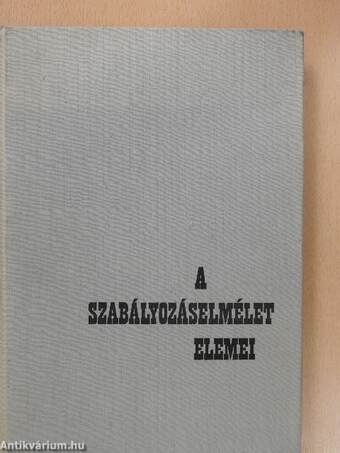 A szabályozáselmélet elemei