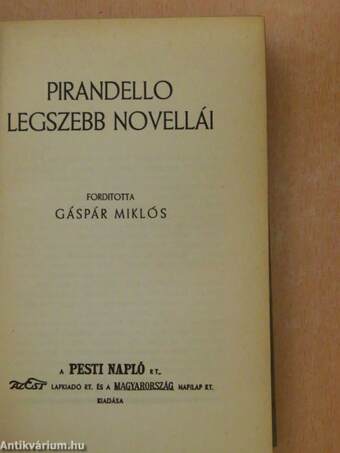 Pirandello legszebb novellái