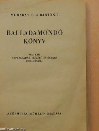 Balladamondó könyv