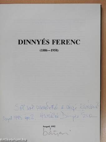 Dinnyés Ferenc (dedikált példány)