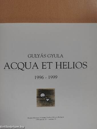 Acqua et helios (dedikált példány)