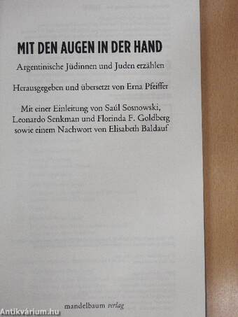 Mit den Augen in der Hand