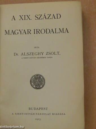 A XIX. század magyar irodalma