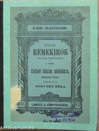 Római Remekirók - magyar fordításban 3. kötet 2. füzet (töredék)