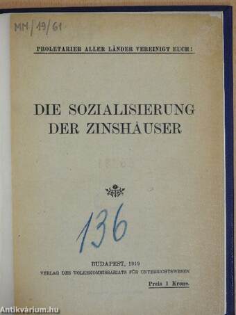 Die sozialisierung der Zinshäuser