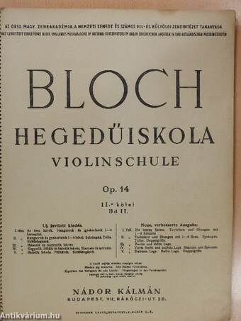 Bloch hegedűiskola II.