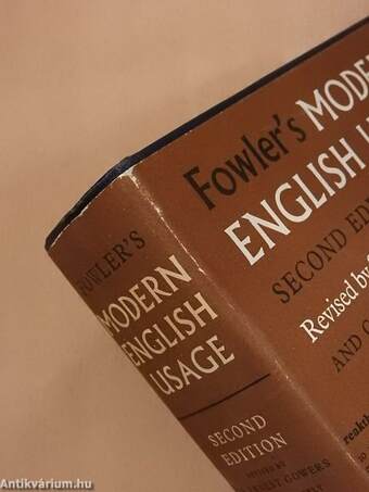 A Dictionary of Modern English Usage