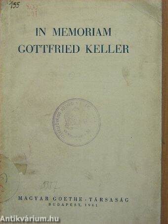 In memoriam Gottfried Keller