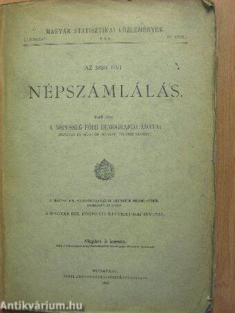 Az 1920. évi népszámlálás/Volkszählung im jahre 1920.