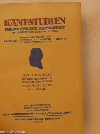 Kant-Studien 1924/1-2.