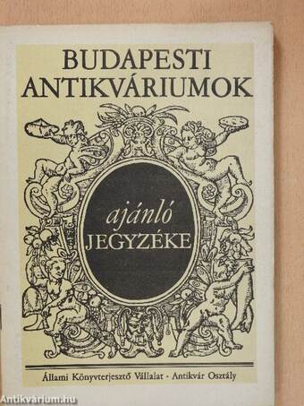 Budapesti antikváriumok 2. sz ajánló jegyzéke