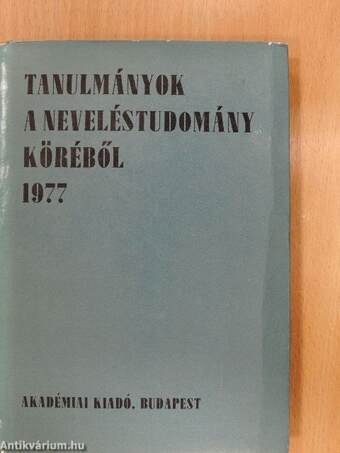 Tanulmányok a neveléstudomány köréből 1977