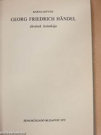 Georg Friedrich Händel életének krónikája