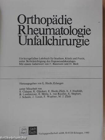 Orthopädie, Rheumatologie, Unfallchirurgie (dedikált példány)