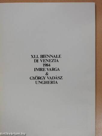 XLI. Biennale di Venezia 1984 Imre Varga & György Vadász Ungheria (aláírt példány)