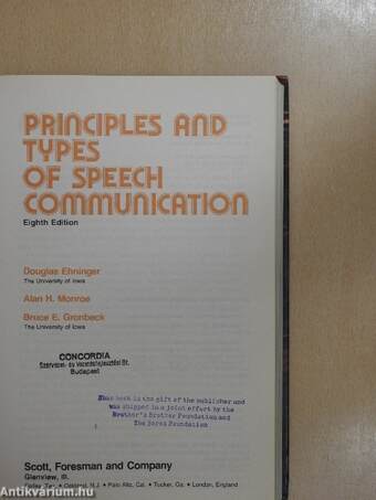 Principles and Types of Speech Communication