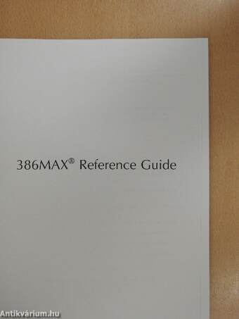 386MAX Reference Guide