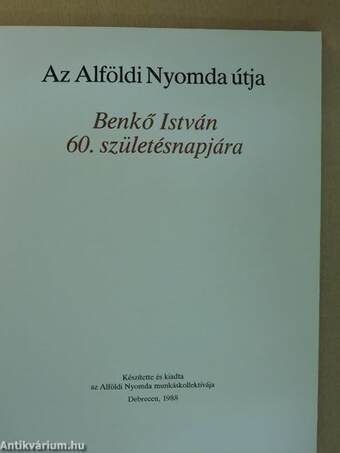 Az Alföldi Nyomda útja