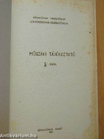 Műszaki Tájékoztató 1953. október-december