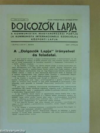 Dolgozók Lapja 1937-1938.