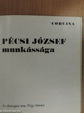 Pécsi József munkássága