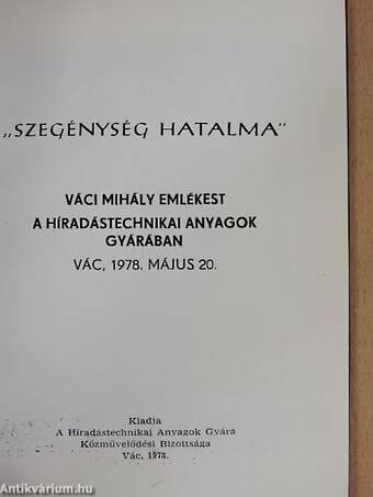 "Szegénység hatalma"