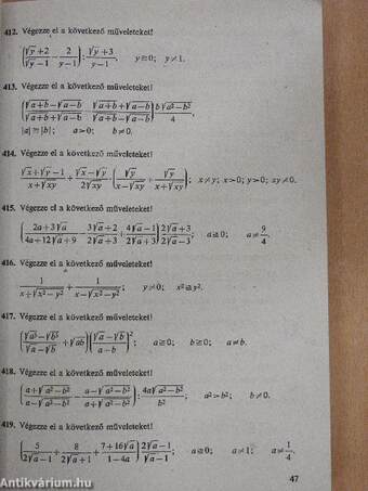 Összefoglaló feladatgyűjtemény matematikából