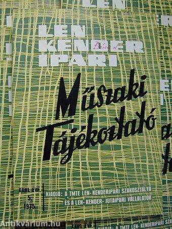 Len, Kender Ipari Műszaki Tájékoztató 1975. (nem teljes évfolyam)