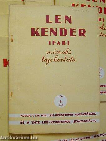 Len, Kender Ipari Műszaki Tájékoztató 1962. (nem teljes évfolyam)