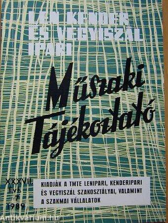 Len, Kender és Vegyiszál Ipari Műszaki Tájékoztató 1989. július