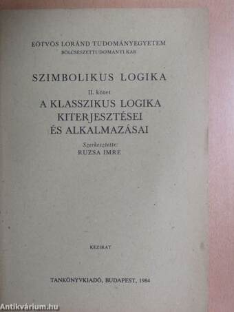 Szimbolikus logika II.