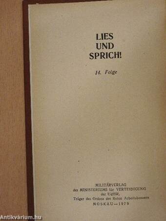 Lies und Sprich!