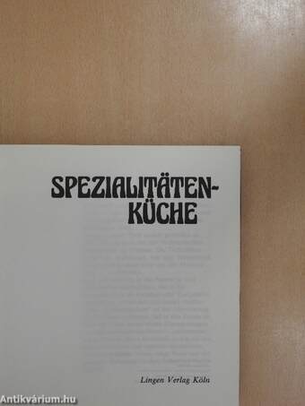 Spezialitäten-Küche