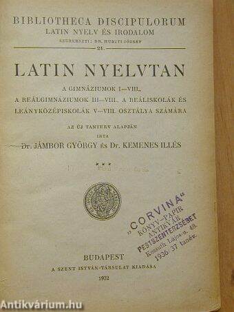 Latin nyelvtan