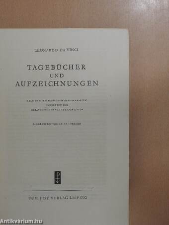 Leonardo da Vinci: Tagebücher und Aufzeichnungen