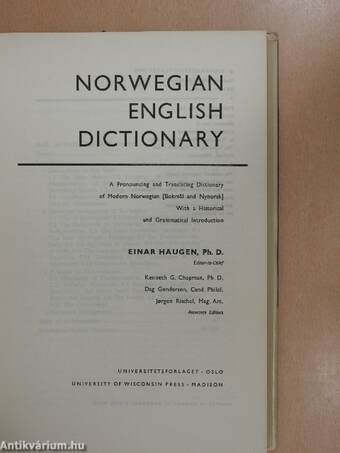 Norwegian English Dictionary/Norsk Engelsk Ordbok