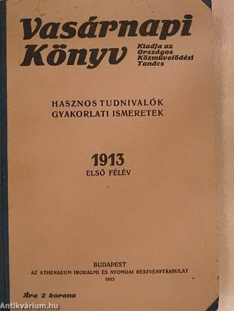 Vasárnapi Könyv 1913. (fél évfolyam)