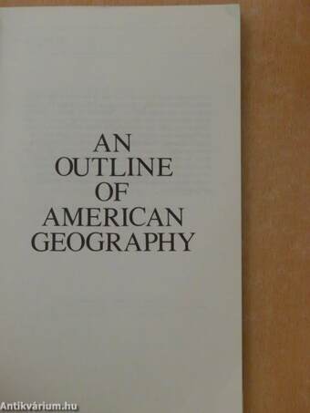 An Outline of American Geography