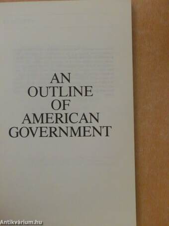 An Outline of American Government